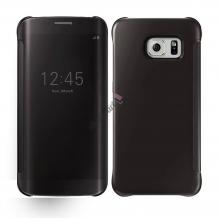 Оригинален калъф Clear View Cover EF-ZG920BBEGWW за Samsung Galaxy S6 G920 - черен