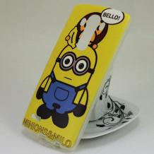 Силиконов калъф / гръб / TPU за LG G4 - жълт / Minion & Milo