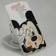 Силиконов калъф / гръб / TPU за LG G4 - бял / Mickey Mouse