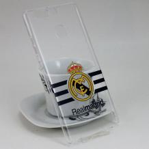 Твърд гръб за Huawei P9 - прозрачен / Real Madrid