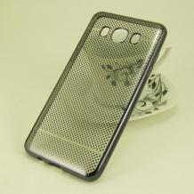 Силиконов калъф / гръб / TPU за Samsung Galaxy J5 2016 J510 - черен / мрежа 