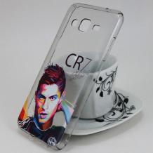 Твърд гръб за Samsung Galaxy J3 - сив / Ronaldo CR7