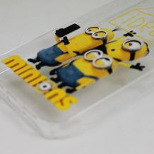 Твърд гръб за Apple iPhone 5 / iPhone 5S / iPhone SE - прозрачен / Minions / Idea