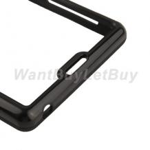 Силиконова обвивка бъмпер / Bumper за Sony Xperia Z1 L39h - черен