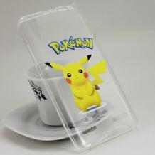 Ултра тънък силиконов калъф / гръб / TPU Ultra Thin за Lenovo A6000 / A6010 - прозрачен / Pokemon / Pikachu