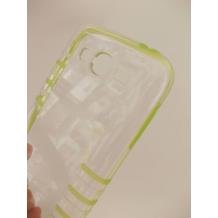 Заден предпазен твърд гръб за Samsung Galaxy Grand I9080 / I9082 - прозрачен със зелен кант