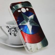 Силиконов калъф / гръб / TPU за Samsung Galaxy J1 J100 - цветен / Captain America