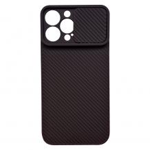 Удароустойчив силиконов калъф / гръб / TPU Slide Camera Lens за Apple iPhone 13 Pro Max 6.7" - черен