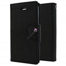Кожен калъф Flip тефтер Mercury GOOSPERY Fancy Diary със стойка за Huawei Y6 II / Y6 2 - черен