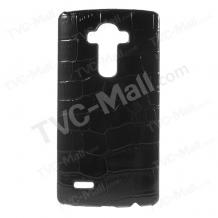 Твърд гръб / капак / Croco за LG G4 - черен