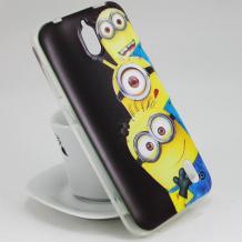 Силиконов калъф / гръб / TPU за Huawei Ascend Y625 - черен / Minions / Миньони / Despicable me / Аз проклетникът