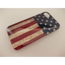 Луксозен предпазен твърд гръб / капак / за Apple iPhone 4 / 4S - Retro American flag