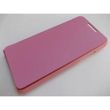 Ултра тънък кожен калъф Flip тефтер за HTC One Mini M4 - розов