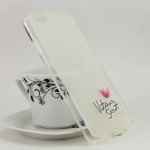 Силиконов калъф / гръб / TPU за Apple iPhone 6 / iPhone 6S - бял / Victoria`s Secret / мат