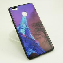 Силиконов калъф / гръб / TPU за Huawei P9 Lite - синя Айфелова кула