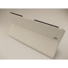 Луксозен кожен калъф Flip тефтер със стойка за Sony Xperia Z Ultra XL39h - бял