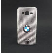 Ултра тънък силиконов калъф / гръб / TPU Ultra Thin за Samsung Galaxy J5 J500 - сив карбон / BMW