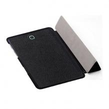 Кожен калъф за таблет със стойка за Samsung Galaxy Tab S2 9.7" T810 / S2 T815 - черен
