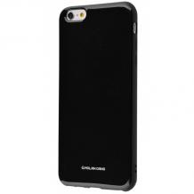 Силиконов калъф / гръб / Molan Cano Glossy Jelly Case за Apple iPhone 6 / iPhone 6S - черен / гланц / брокат
