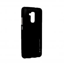 Луксозен силиконов калъф / гръб / TPU MERCURY i-Jelly Case Metallic Finish за Huawei Honor 5C / Honor 7 Lite - черен