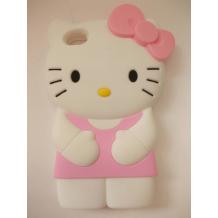 Силиконов калъф /гръб / ТПУ за Apple Iphone 4 / 4S - Hello Kitty / розов
