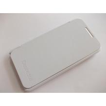 Кожен калъф Flip Cover тип тефтер за HTC Desire 300 - бял
