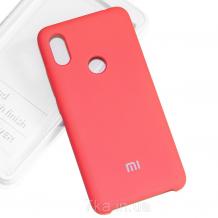 Оригинален гръб Silicone Cover за Xiaomi RedMi 6 Pro / Xiaomi Mi A2 Lite - корал