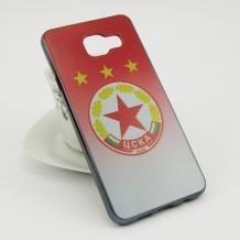 Луксозен ултра тънък силиконов калъф / гръб / TPU Ultra Thin за Samsung Galaxy A3 2016 A310 - червен / ЦСКА