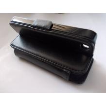 Кожен калъф Flip тефтер със стойка Commander за Apple iPhone 5 / iPhone 5S - черен