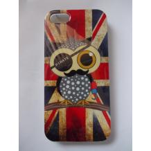 Силиконов калъф / гръб / TPU за Apple iPhone 5 / iPhone 5S - Retro Union Jack Flag / Pirate Owl Pattern