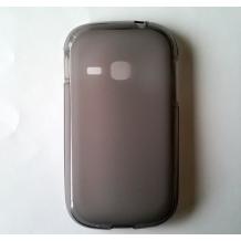 Силиконов калъф / гръб / TPU за Samsung Galaxy Young S6310 S6312 - черен мат
