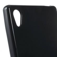 Силиконов калъф / гръб / TPU за Sony Xperia Z5 - черен / гланц