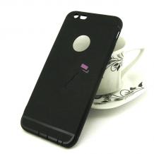 Ултра тънък силиконов калъф / гръб / TPU Ultra Thin за Apple iPhone 5 / iPhone 5S / iPhone SE - черен / мат