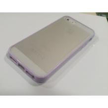 Заден предпазен капак със силикон за Apple iPhone 5 - прозрачен с лилаво