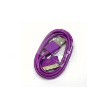USB кабел за Apple iPhone 4 / 4s - лилав