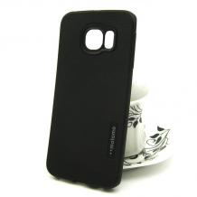 Силиконов калъф / гръб / TPU MOTOMO за Samsung Galaxy S7 Edge G935- черен / релефен