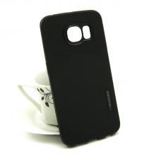 Силиконов калъф / гръб / TPU MOTOMO за Samsung Galaxy S6 Edge G925 - черен / релефен