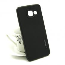 Силиконов калъф / гръб / TPU MOTOMO за Samsung Galaxy A3 2017 A320 - черен / релефен