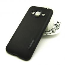 Силиконов калъф / гръб / TPU MOTOMO за Samsung Galaxy J5 J500 - черен / релефен
