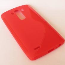 Силиконов калъф / гръб / TPU S-Line за LG G3 D850 - червен