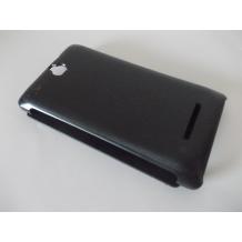 Ултра тънък кожен калъф Flip тефтер за Sony Xperia E Dual C1605 - черен