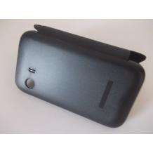 Ултра тънък кожен калъф Flip тефтер за Samsung Galaxy Y S5360 - черен