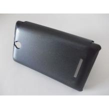 Ултра тънък кожен калъф Flip тефтер за Sony Xperia E Dual C1605 - черен