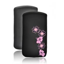 Велурен калъф - розов - размер "L" за Nokia 701
