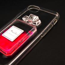 Луксозен силиконов калъф / гръб / TPU 3D за Apple iPhone 6 / iPhone 6S - прозрачен / парфюм / розови сърца