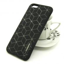 Луксозен силиконов калъф / гръб / TPU MOTOMO за Apple iPhone 7 Plus - черен / кубове