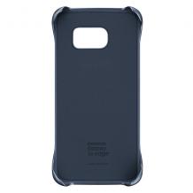 Оригинален кожен гръб Protective Cover / EF-YG925BBE за Samsung Galaxy S6 Edge G925 - син