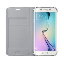 Оригинален калъф Flip Cover Wallet / EF-WG920BSE за Samsung Galaxy S6 G920 - сив