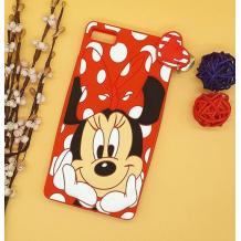 Силиконов калъф / гръб / TPU 3D за Huawei Ascend P8 - Minnie mouse / черен