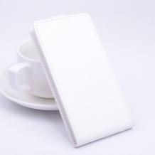 Кожен калъф Flip тефтер Flexi за Alcatel One Touch Pixi 3 3.5'' - бял